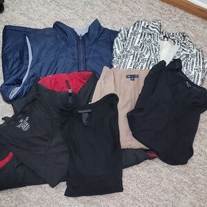 Jones New York Gap Faded Glory Black Casual Professional Puffer Vest BUNDLE